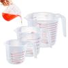 3Pcs 1000ml 450ml 250ml Measuring Cups Clear Plastic Measuring Cups with Handles