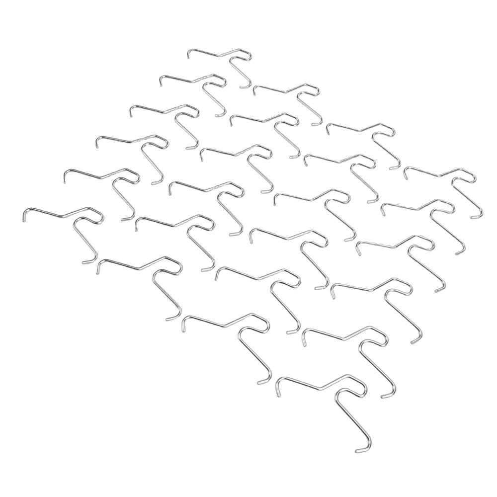 24Pcs Stainless Steel Brick Clamps Silver Brick Wall Hangers Brick Hook Clips for Outdoor Lights