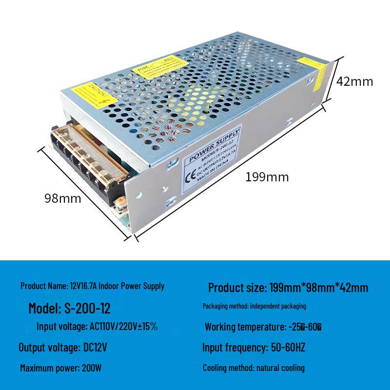 Блок питания 220В в 12В/24В/5В постоянного тока для светодиодных лент - 5А/10А/30А, Трансформатор 60Вт
