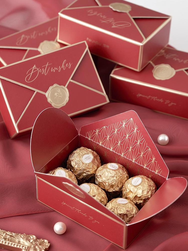 Retro European Red Wedding Candy Boxes and Gift Envelopes