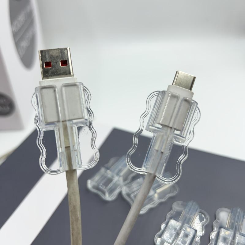 5/10 шт. Разноцветные защитные чехлы для USB и Type-C кабелей для зарядки мобильных телефонов, для обмотки компьютерных кабелей питания