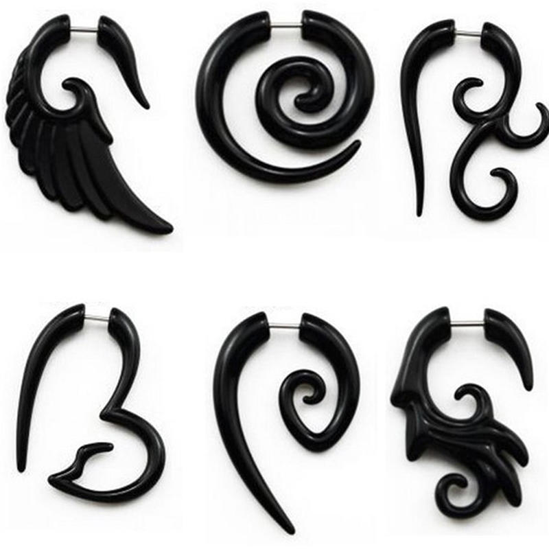 Акриловые спиральные штекеры для ушей, поддельные мошенники, носилки, серьги для пирсинга, хит продаж