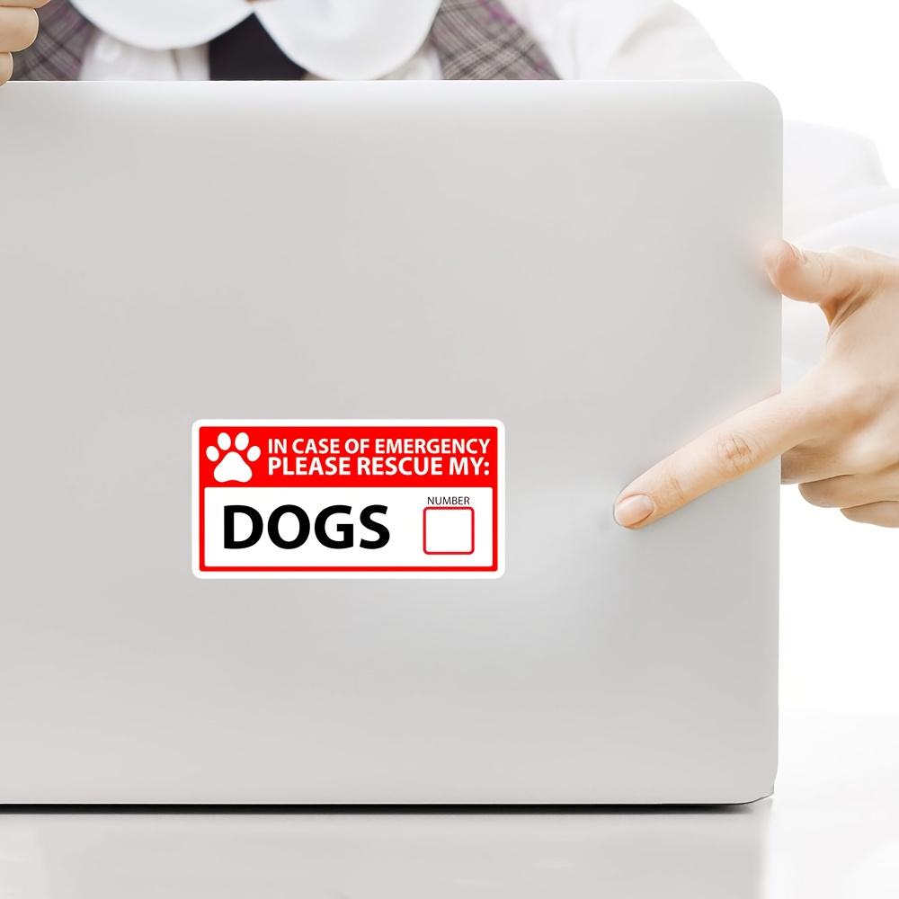 (2 Sheets) Emergency Response Dog Puppy Rescue Stickers for Firefighters Pet First Aid Car Supplies Q50