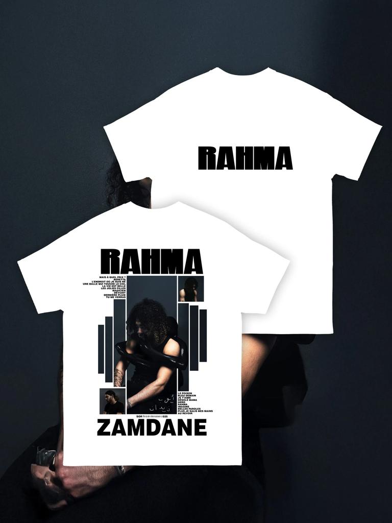 France Rapper Zamdanes 2025 Album RAHMA Graphic Tshirt Unisex Women Pop Music Tshirt Casual Cotton Vintage TShirt Unisex