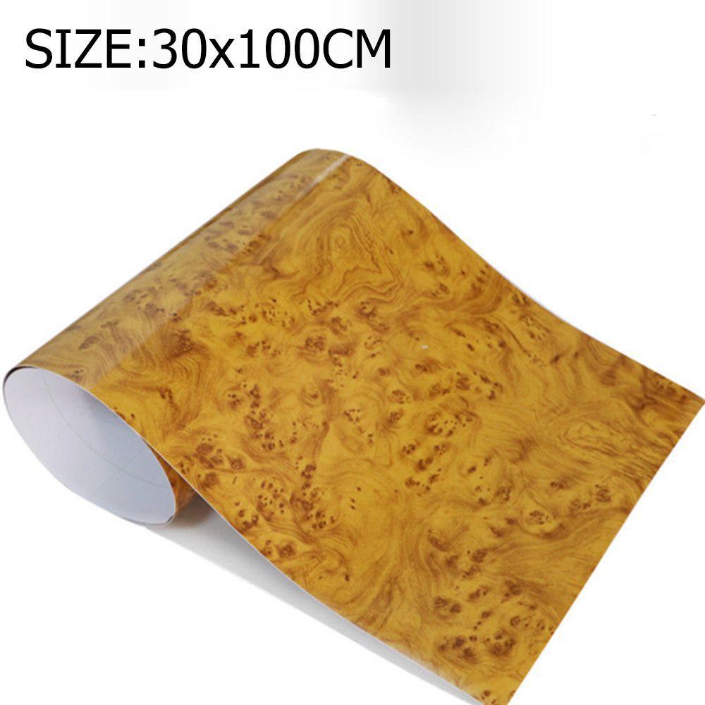 1M Film Wrap Interior Trim Car-Styling Wood Grain Car Vinyl Sticker High Glossy Auto Decal