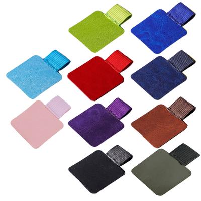 5 штук Самоклеящийся кожаный держатель для ручки Регулируемый держатель-петля для ручки с эластичной лентой Защита от потери ручки Канцелярские принадлежности