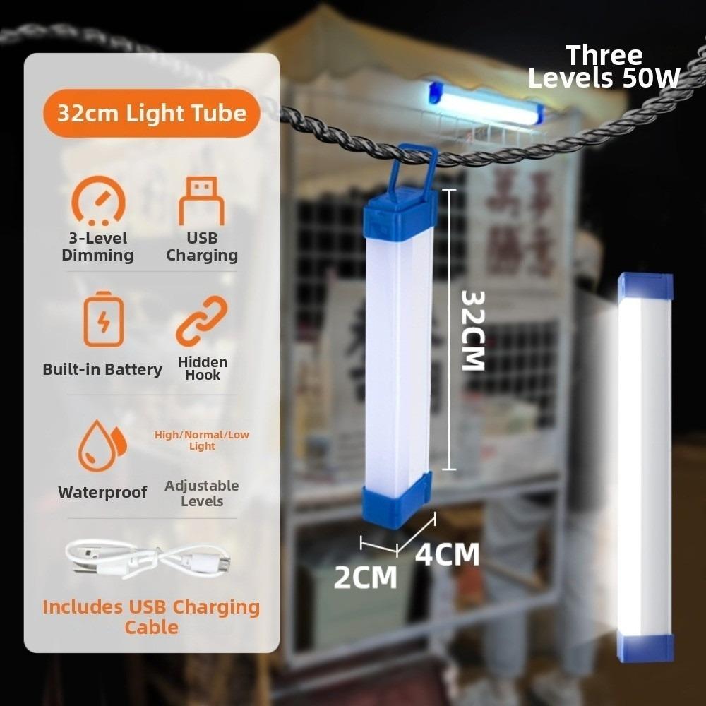 Dimmable Cordless LED Light 3rd Gear Lighting Lamp Portable Magnetic Flashlight  Lighting Tools