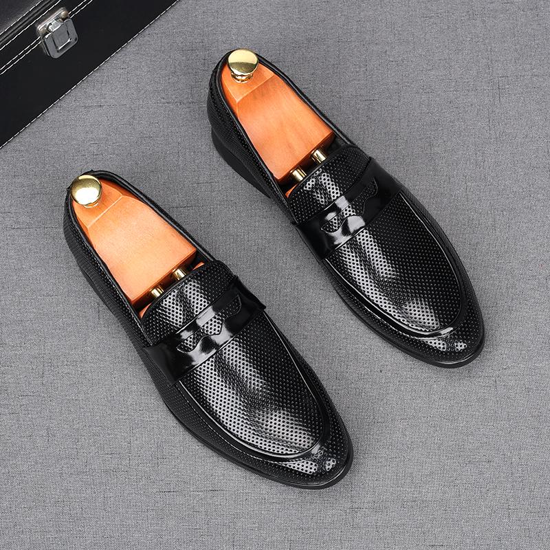 Fashion Trend New Men's Breathable Penny Loafers Pointed Slip On Business Flats Shoes Designer Homecoming Wedding Dress Footwear