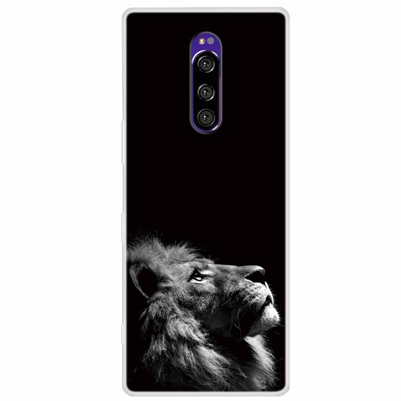 Чехол для Sony Xperia 1 Роскошные Животные Прозрачная Крышка для Sony Xperia1 XZ4 SO-03L SOV40 J8110 J9150 J8170 Корпуса Чехлы для Телефона