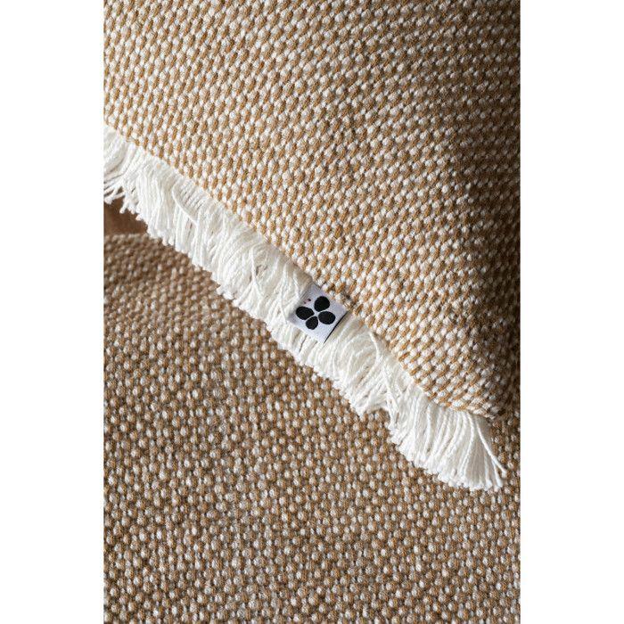 Coussin déhoussable avec franges 50 x 50 cm "Anton" Coton texturé l'Effet papillon