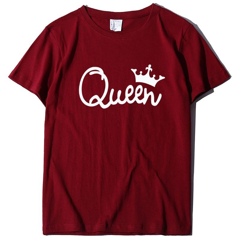 Женская повседневная футболка Queen из чистого хлопка с 3D-принтом и короткими рукавами