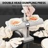 Automatic Dumpling Machine Double Head Press Mould Manual Pasta Makers For Kitchen Dumpling Dough Pastry Pie Making Accessories