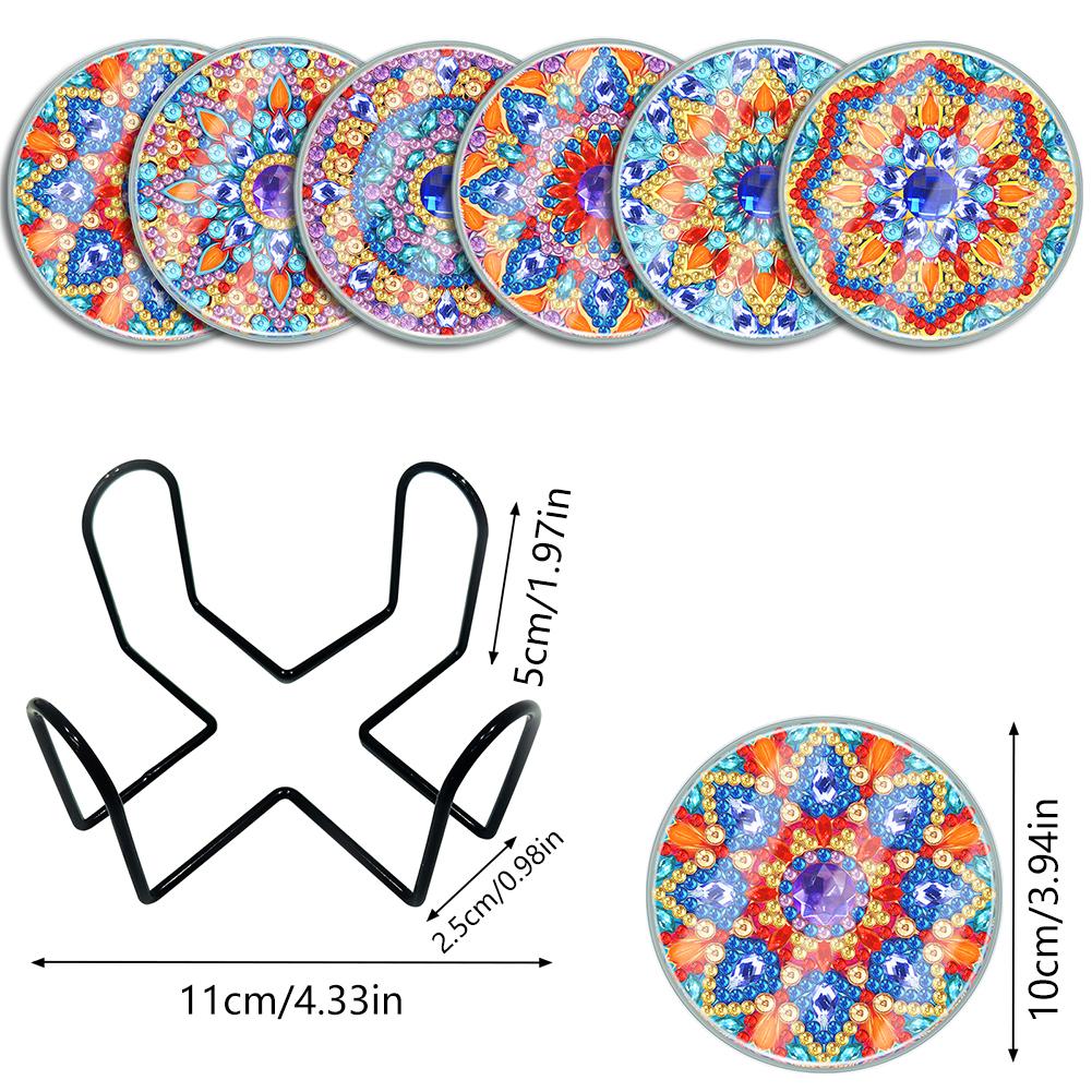 6pcs Diamond Art Crafts Classic Mandala DIY Modern Animal Cartoon Waterproof Holiday Christmas for Adults and Beginners