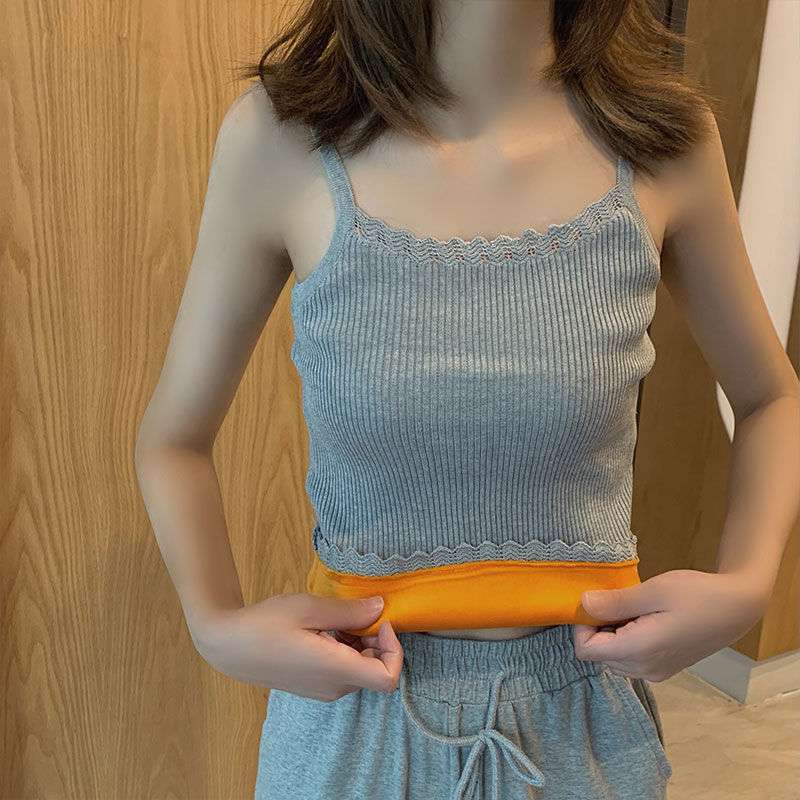 Теплый топ, женский жилет, сексуальная зимняя одежда, топ без рукавов, тонкий сплошной цвет, подтяжки для девочек
