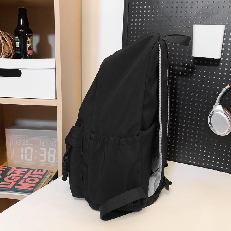 Школьная сумка для студенток, большой емкости, однотонный рюкзак, мужской рюкзак для средней школы, школьный рюкзак
