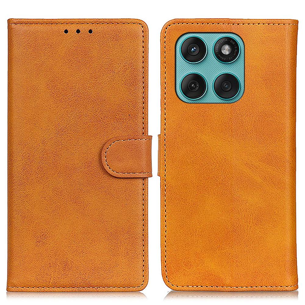 For Motorola Edge 60 5G/60 Fusion 5G Case Cowhide Texture Leather Wallet Stand Phone Cover