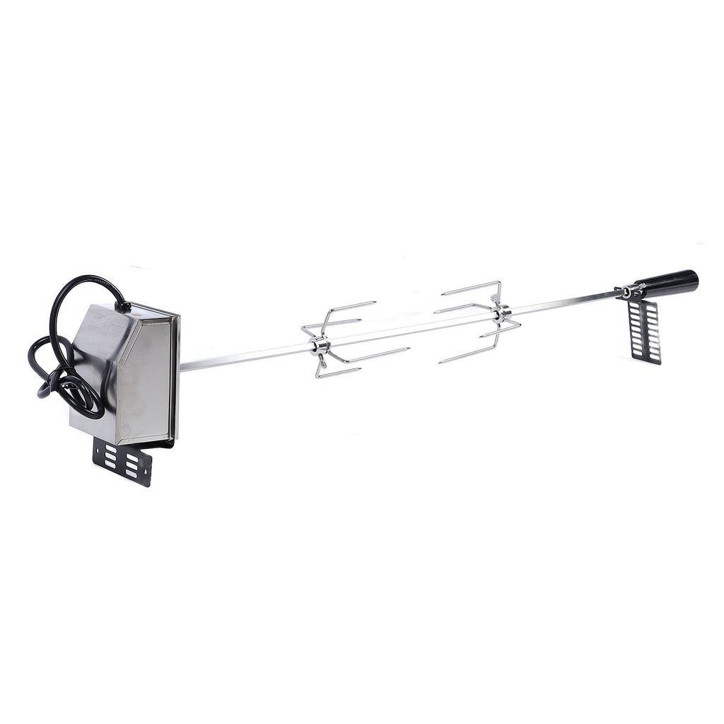 Набор для вертела для гриля 33 фунта Грузоподъемность Легкая сборка Стабильный вращающийся мотор для вертела Комплект стержня для вертела для уличного барбекю Вилка EU 220V