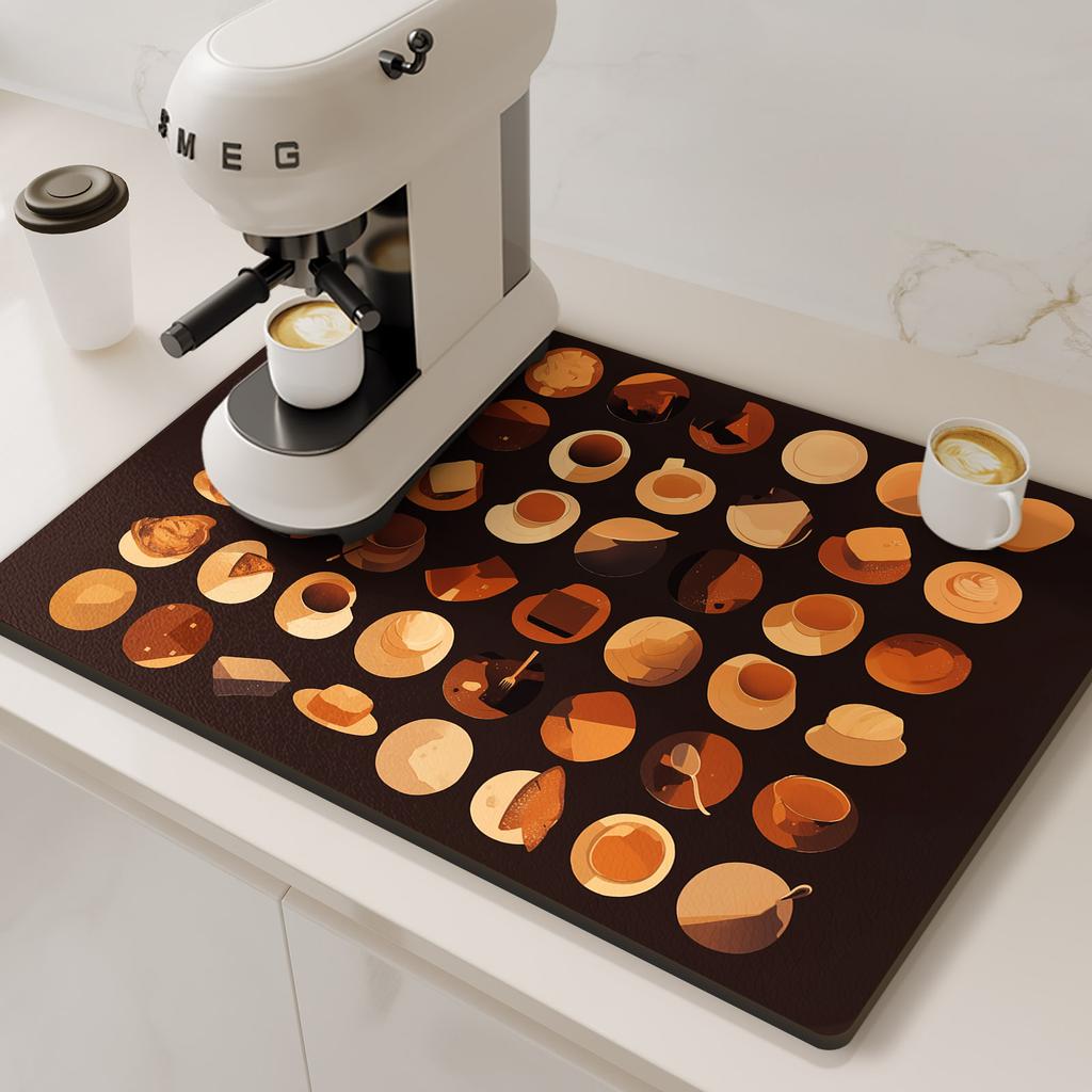 Коврик для кофемашины, дренажный коврик для кухни, нескользящие коврики для сушки посуды, быстросохнущий коврик для стола, подставка под столовые приборы, посуда