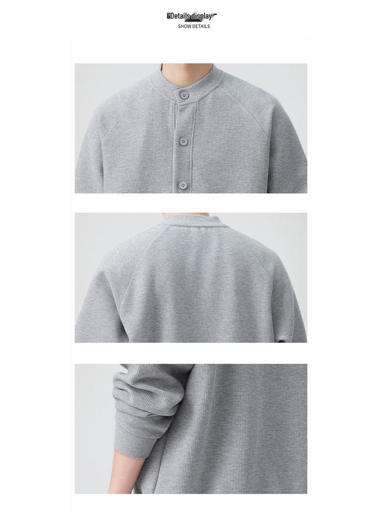 Аньян 2025 Осень Мужской Тяжелый Кардиган на Пуговицах: Трендовая, Свободная, Повседневная Куртка