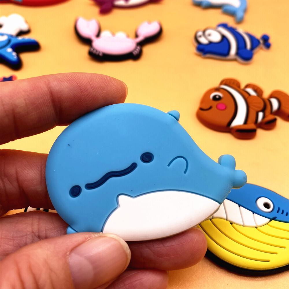 12 шт./компл. Магниты с рыбками из мультфильмов для декора холодильника, милые магниты на холодильник для детей, детские магнитные аксессуары для декора холодильника