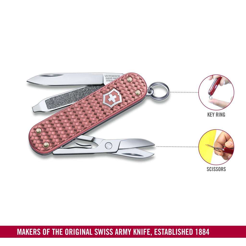 VICTORINOX Classic Precious ALOX Collection Gentle Rose швейцарский армейский нож многофункциональный нож для кемпинга с плоской отверткой