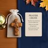 Carved Prayer Hand Pocket Hug with Inspirational Card Portable Wooden Patriotic Faith Token Decoration Christian Religious Gifts