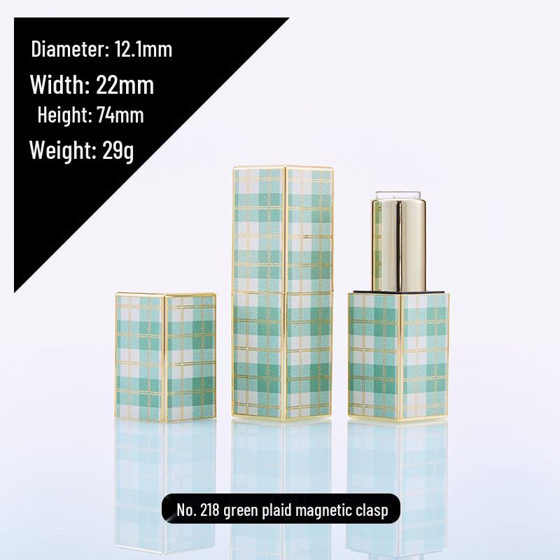 Туба для помады с магнитной застежкой, ручной работы, с текстурой кожи, напечатанная на 3D-принтере - Оранжевая, Красная, Зеленая