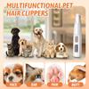 Pet Micro Precision Trimmer, перезаряжаемый беспроводный триммер для лап собак с низким уровнем шума и светодиодной подсветкой, многофункциональные машинки для стрижки домашних животных для глаз, ушей, лица