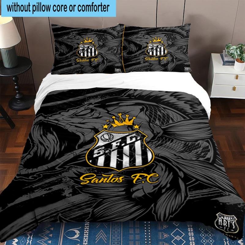 3pcs Powerful Football Crest Design Printed Bedding Set Duvet Cover Closure Includes 1 Duvet Cover & 2 Pillowcases Bedding Sets Home Decor Gifts
