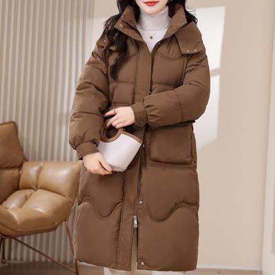 XL-8XL свободная верхняя одежда женская зимняя длинная парка с капюшоном повседневная свободная толстая теплая женская куртка большого размера женская одежда