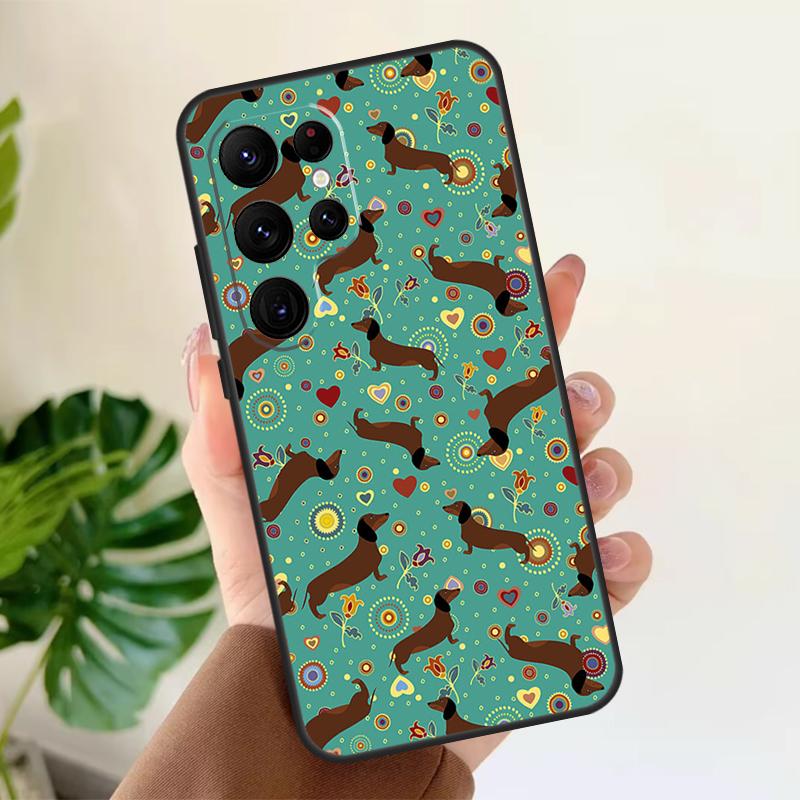 Такса Собака Мягкий Чехол Для Samsung Galaxy S24 Ultra S21 S22 S23 S25 Plus S20 FE S9 S10 S23 FE Чехол для Телефона