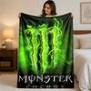 Фланелевое одеяло с принтом Monster Energy, уютное, теплое, плюшевое покрывало для кровати, дивана, диванчика, для домашнего использования в помещении