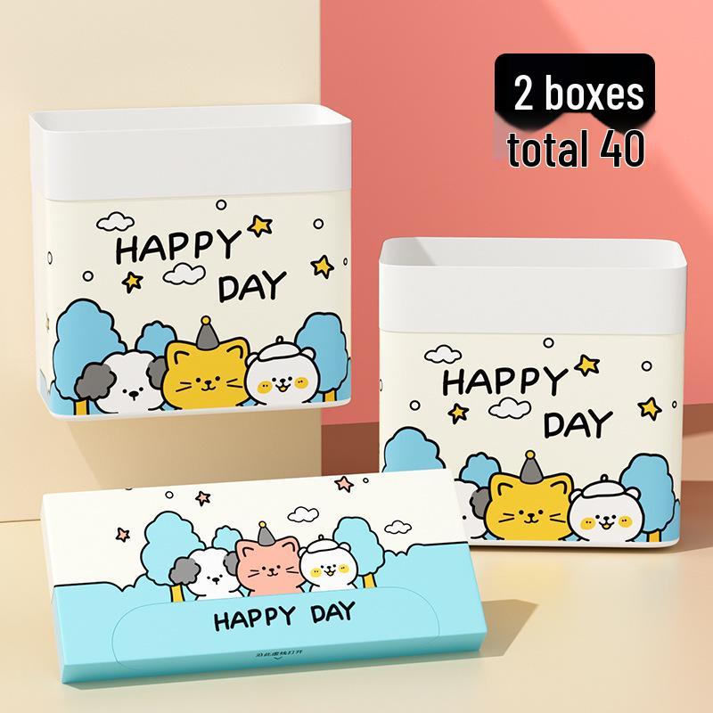 Portable Car Trash Can: Dual-Use Self-Standing, Thickened Design, Pasteable, Suitable for Desktop and Car Use with Built-in Cleaning Bag Holder.