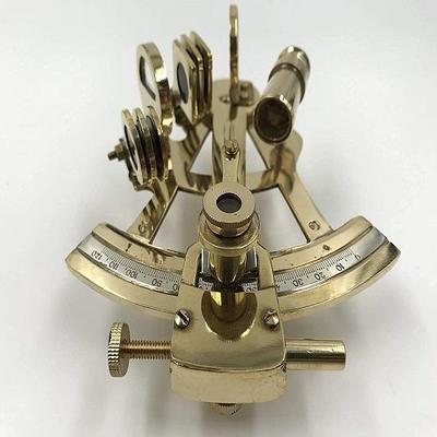 Секстант из цельной латуни, морской рабочий инструмент, астролябия, корабли, морской подарок
