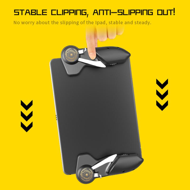 1 пара портативных легких металлических игровых триггеров с 6 пальцами, быстрочувствительных игровых контроллеров для планшетов