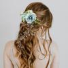 Свадебные хрустальные украшения для волос Цветочная расческа для волос Свадебные аксессуары для волос Расческа для волос с цветочными листьями