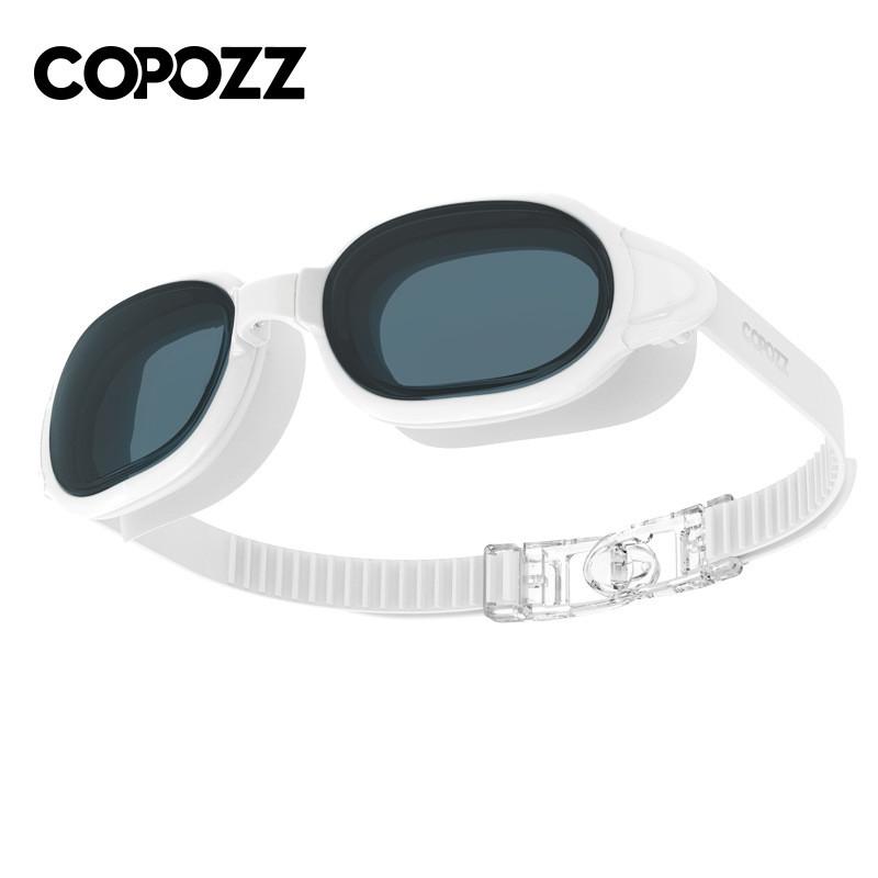 Профессиональные очки Copozz Anti-Fog UV Protection Регулируемая посадка Очки для плавания Мужские и Женские Водоотталкивающие Силиконовые Очки для купания