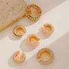 Golded C-shaped Ear Clip Silver No Piercing Earrings Simple Pearl Earrings  Wear