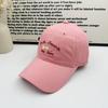Embroidered small flower baseball cap female soft top showing face small letter embroidered cap daily commute sun protection hat