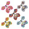 10PCS Random Color Magic Flying Butterfly - Wind Up Toy Bookmark Internet Celebrity Colorful Simulation Party Gift