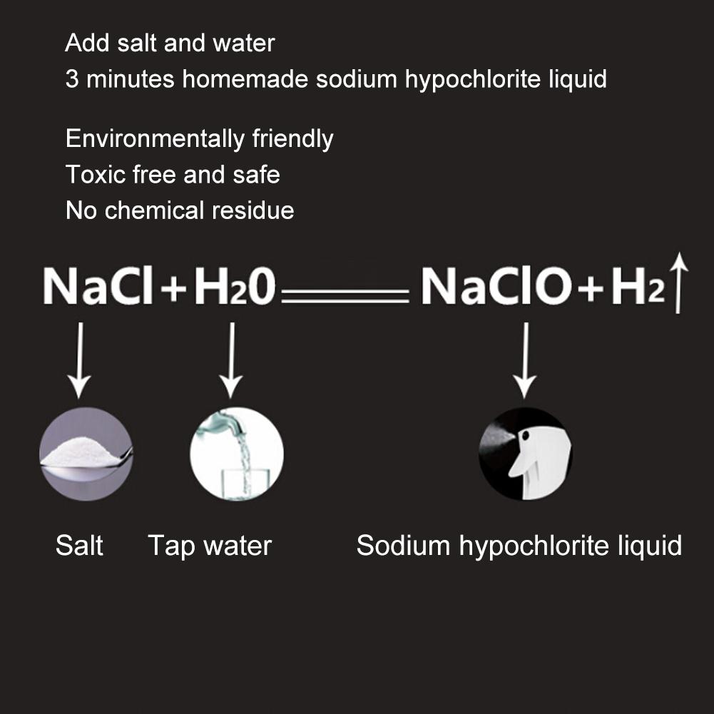Бытовой генератор гипохлорита натрия портативный очиститель воды машина для очистки дома инструмент