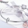 BAMOER Стерлинговое серебро 925 пробы с прозрачным фианитом Infinity Love Charm подходит для брендового браслета и браслетов из тибетского серебра