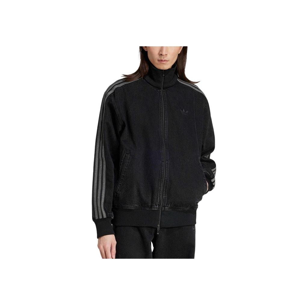 adidas Adicolor Denim Firebird Track Top True Black Denim Мужская уличная одежда JC6717
