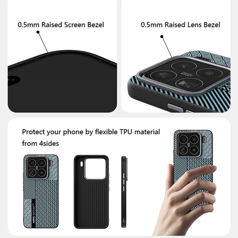 Чехол из углеродного волокна для Xiaomi 15 Pro, тонкий, ударопрочный, с поддержкой Magsafe, магнитная беспроводная зарядка, корпус из сплава, защита объектива, противоскользящая рукоятка, Funda