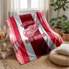 Detroit Red Wings Flannel Fleece Blanket Cozy Warm Throw Blanket For Couch Bed Travel All Season Use