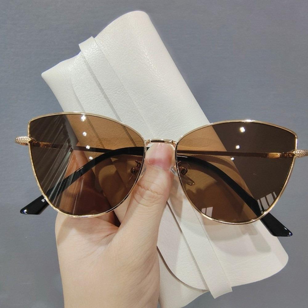 Multicolor Cat Eye Sunglasses Zinc Zinc Alloy Frame Big Frame Sun Glasses Vintage UV400 Eyewear Selfie