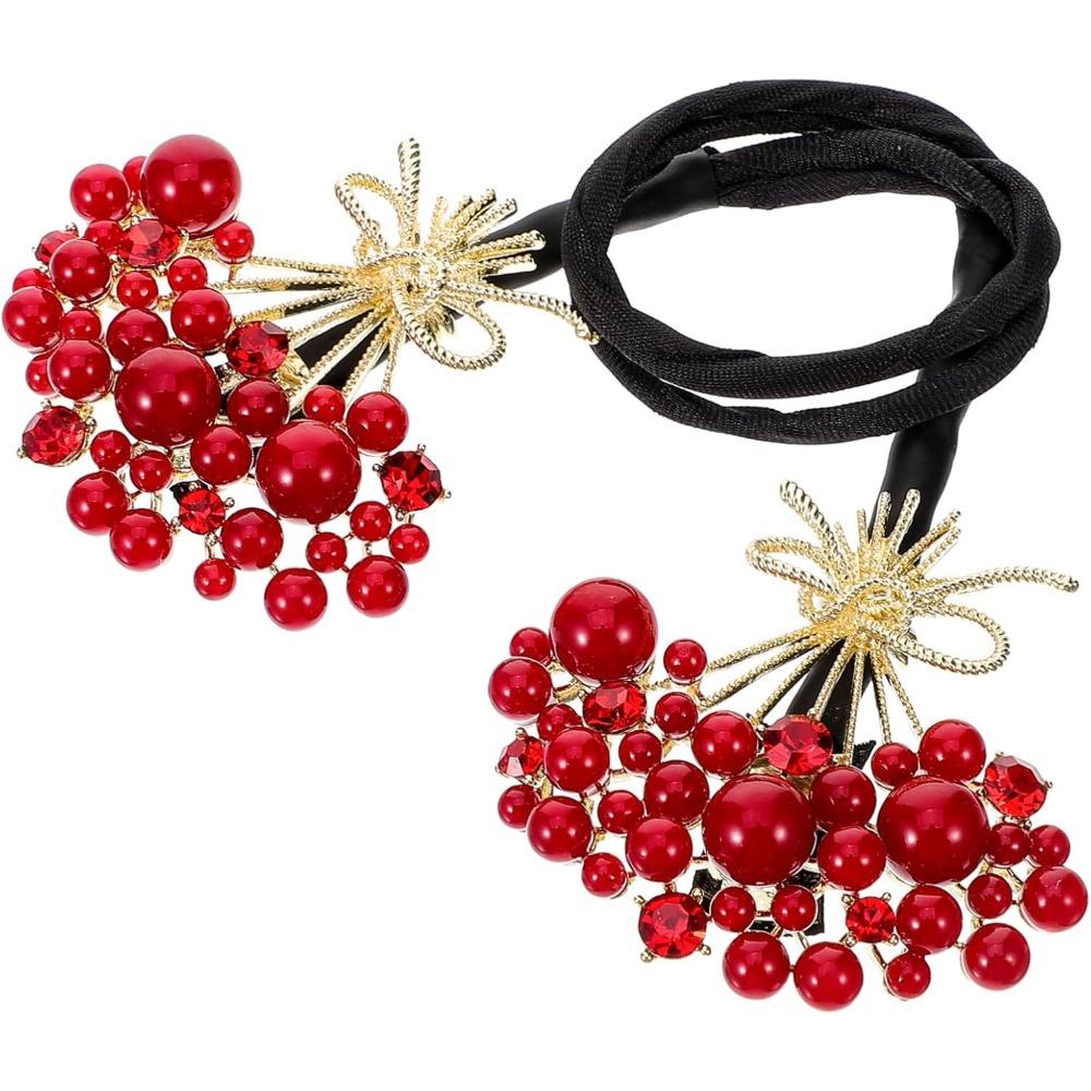 Заколка для волос со стразами и перьями, элегантная бигуди для волос, ловкий создатель пучков, длинные густые аксессуары для волос для женщин