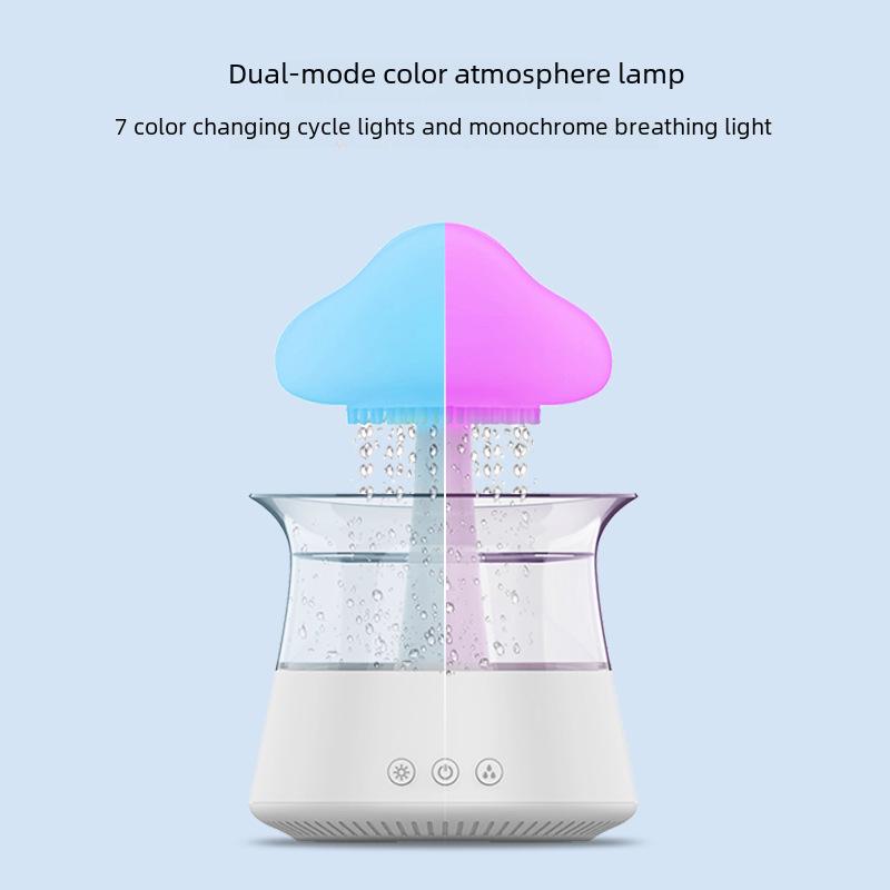 Увлажнитель воздуха Rain Cloud с ароматерапией: Разноцветная лампа-гриб и диффузор эфирных масел