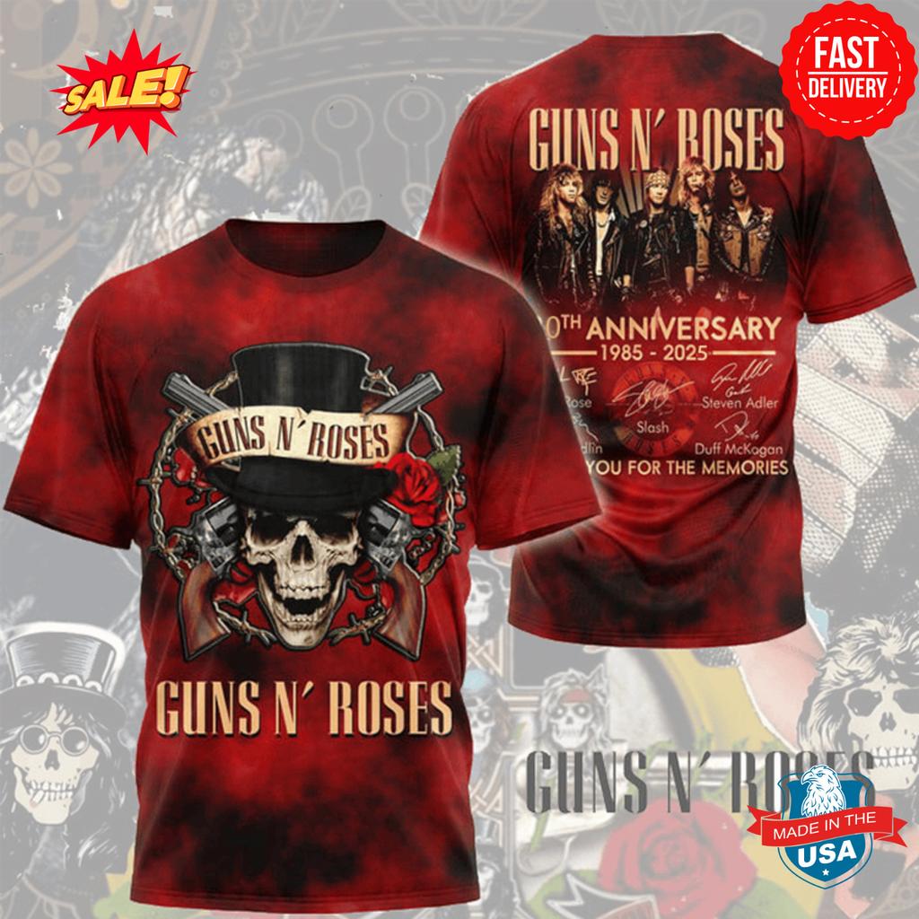 Guns N' Rose Тур Рок Поп Уличная 3D Печать Мужская Футболка Рубашка Американская Музыка Коллекционер Эпичный Харадзюку Топ Мужская Одежда