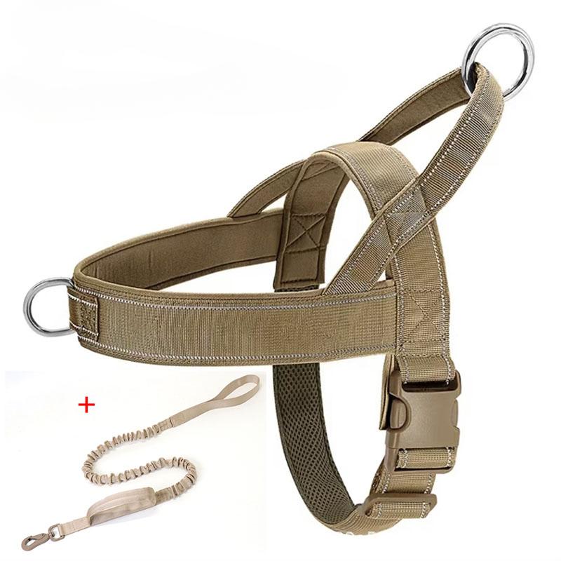 Dog Tactical Vest Nylon Outdoor Water-Repellent Dog Clothing Large and Medium-sized Dog Training Vest Harness Traction
